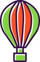 Hot Air Balloon filled Design Icon vector