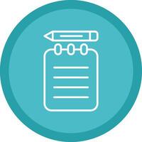 Notepad Line Multi Circle Icon vector