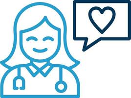 Medical Help Line Blue Two Color Icon vector