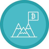 Peak Peak Line Multi Circle Icon vector