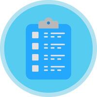 Checklist Flat Multi Circle Icon vector