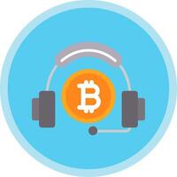 Customer Service Flat Multi Circle Icon vector