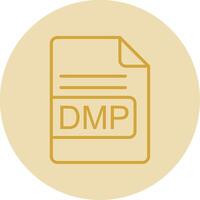 DMP File Format Line Yellow Circle Icon vector