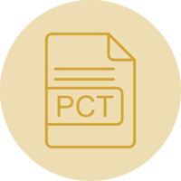 PCT File Format Line Yellow Circle Icon vector