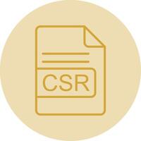 CSR File Format Line Yellow Circle Icon vector
