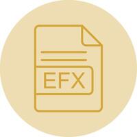 EFX File Format Line Yellow Circle Icon vector