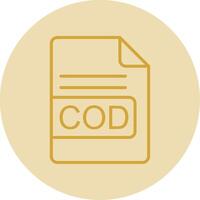 COD File Format Line Yellow Circle Icon vector