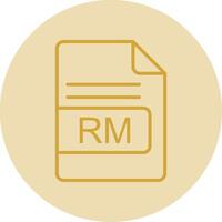 RM File Format Line Yellow Circle Icon vector