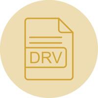 DRV File Format Line Yellow Circle Icon vector