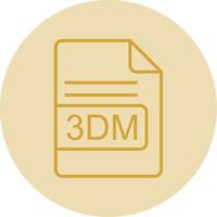3DM File Format Line Yellow Circle Icon vector