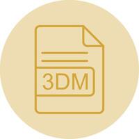 3DM File Format Line Yellow Circle Icon vector