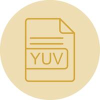 YUV File Format Line Yellow Circle Icon vector