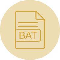 BAT File Format Line Yellow Circle Icon vector