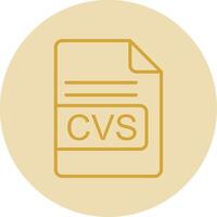 CVS File Format Line Yellow Circle Icon vector