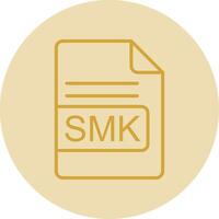 smk archivo formato línea amarillo circulo icono vector