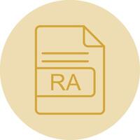 RA File Format Line Yellow Circle Icon vector