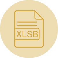 xlsb archivo formato línea amarillo circulo icono vector