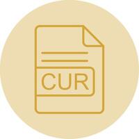 CUR File Format Line Yellow Circle Icon vector