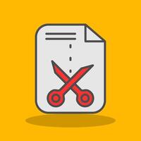 Cutting Filled Shadow Icon vector