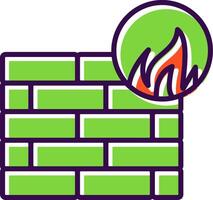 Firewall filled Design Icon vector