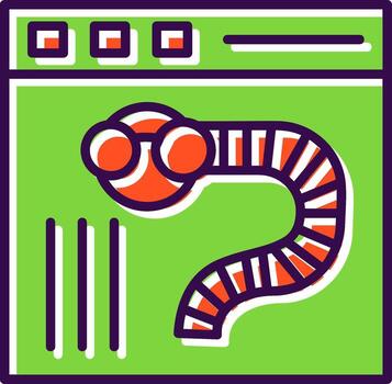 gusanos lleno diseño icono vector