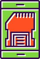 Sd Card filled Design Icon vector