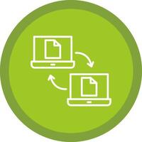 Data Sharing Line Multi Circle Icon vector