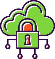 Data Secure filled Design Icon vector
