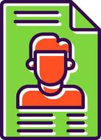 User Profile filled Design Icon vector