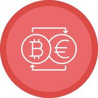Bitcoin Changer Line Multi Circle Icon vector