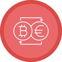 bitcoin cambiador línea multi circulo icono vector