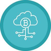 Cloud Technology Line Multi Circle Icon vector