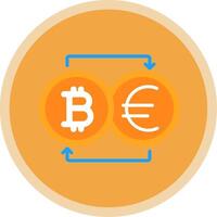 Bitcoin Changer Flat Multi Circle Icon vector