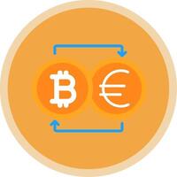 Bitcoin Changer Flat Multi Circle Icon vector