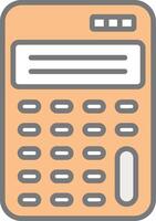 Scientific Calculator Line Filled Light Icon vector