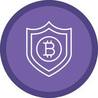 Bitcoin Secure Line Multi Circle Icon vector