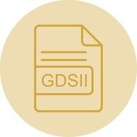 gdsii archivo formato línea amarillo circulo icono vector