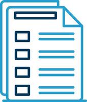 Documents Line Blue Two Color Icon vector