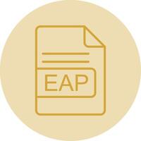 EAP File Format Line Yellow Circle Icon vector
