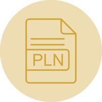 PLN File Format Line Yellow Circle Icon vector