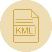 KML File Format Line Yellow Circle Icon vector