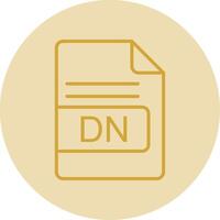 DN File Format Line Yellow Circle Icon vector