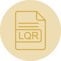 lqr archivo formato línea amarillo circulo icono vector