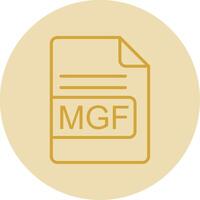 MGF File Format Line Yellow Circle Icon vector