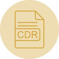 CDR File Format Line Yellow Circle Icon vector
