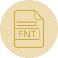 FNT File Format Line Yellow Circle Icon vector