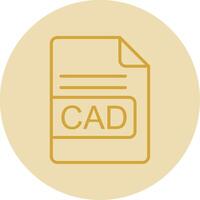 CAD File Format Line Yellow Circle Icon vector
