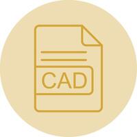 CAD File Format Line Yellow Circle Icon vector