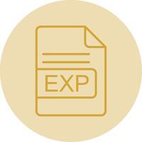 Exp archivo formato línea amarillo circulo icono vector