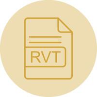 rvt archivo formato línea amarillo circulo icono vector